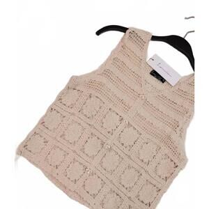 NEW BE COOL women's crochet tops in apricot